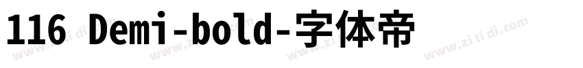 116 Demi-bold字体转换